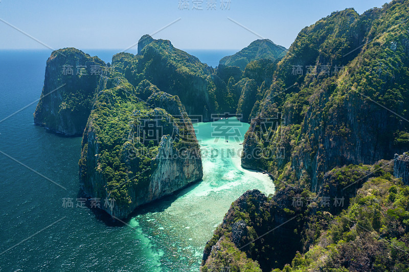 皮皮雷泻湖，著名的浮潜地，安达曼海，甲米，普吉岛，在你的梦想泰国旅游，美丽的目的地亚洲，夏季假期户外