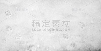 雪上的痕迹，背景。