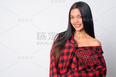 快乐年轻美丽的亚洲潮女微笑的脸