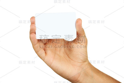 手里拿着一张名片