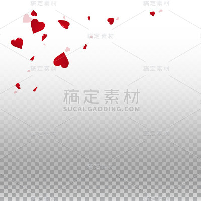 3d心形情人节背景。