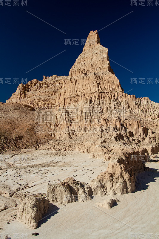 戏剧性的山丘和砂岩峡谷在沙漠景观。