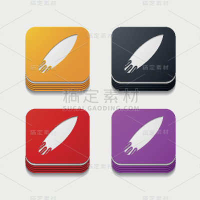 方形按钮:冲浪