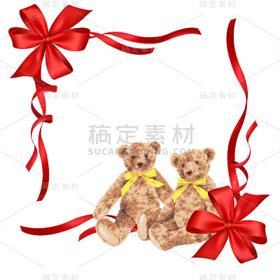 熊丝带装饰