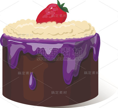 纸杯蛋糕孤立在白色背景上