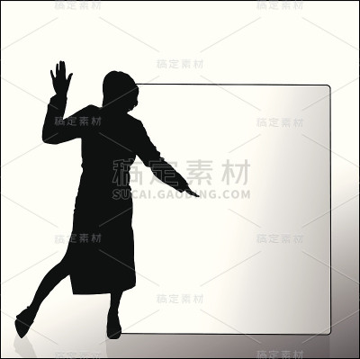 一个女人的矢量剪影。