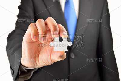 商人展示拼图