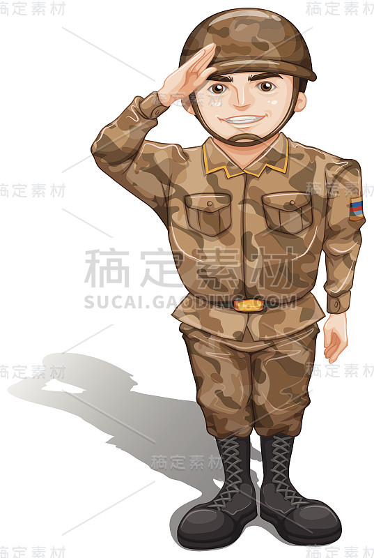 士兵举手敬礼