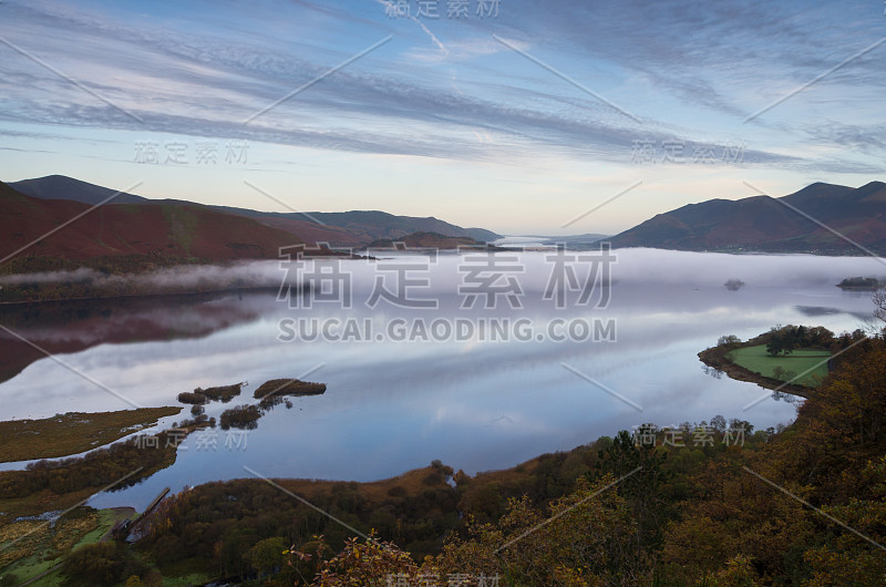 英格兰湖区的德文特沃特