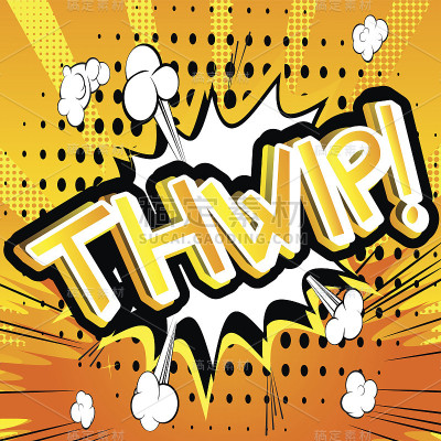 Thwip !-漫画风格表达。