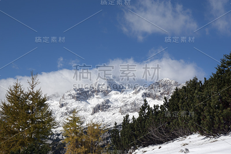 高山在云中