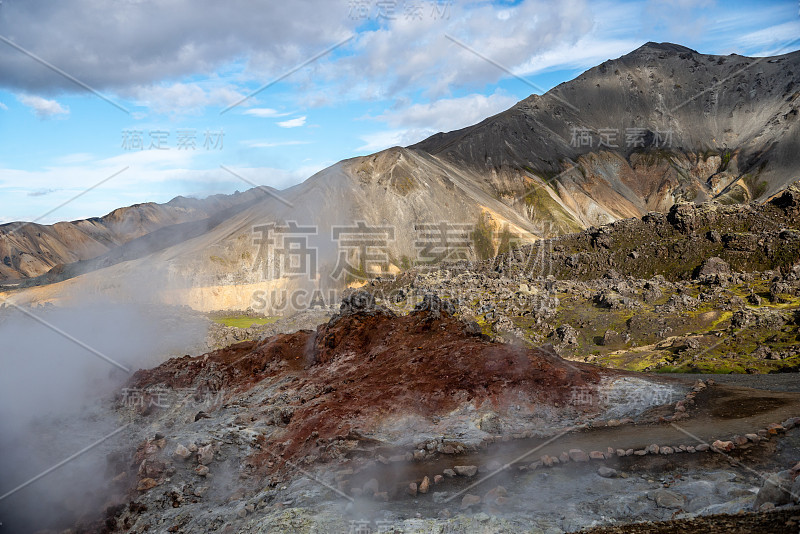 Fjallabak自然保护区的陆牧火山。冰岛