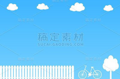 蓝天下自行车