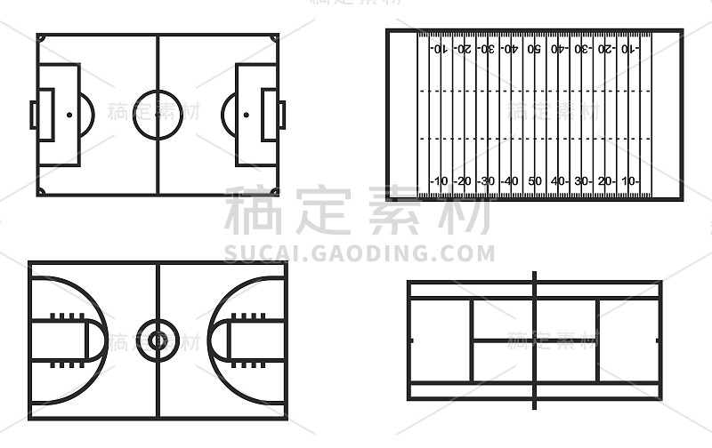 Playing Fields Icons Set 1