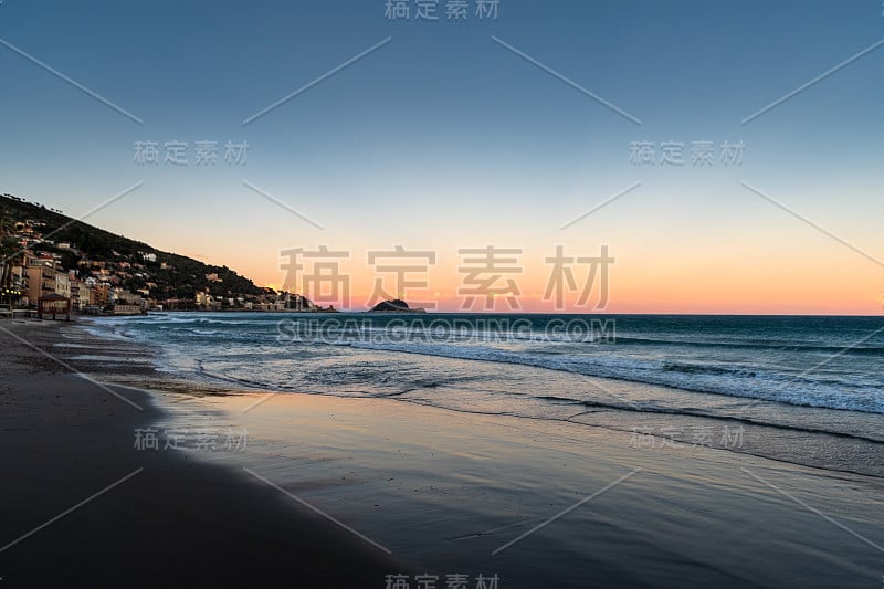 Alassio海景，意大利里维埃拉