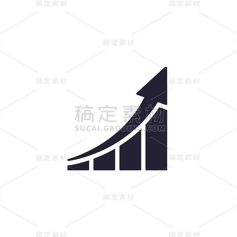 Graph Icon in trendy flat style isolated on white 