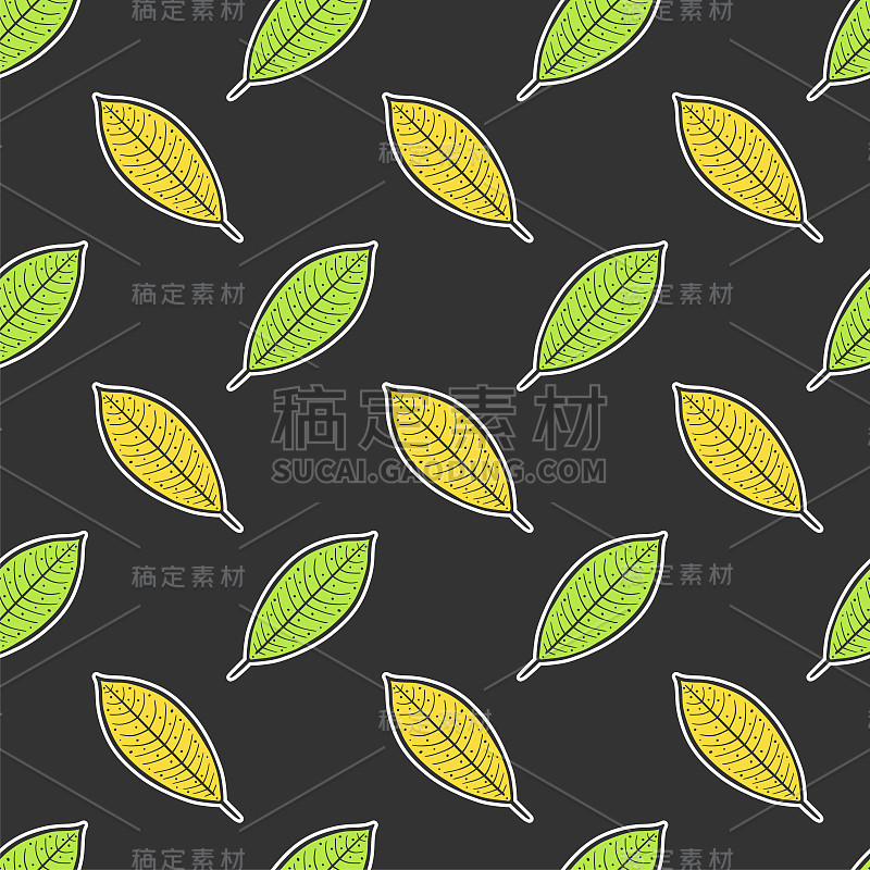 Leaf. Vector concept in doodle and sketch style. H