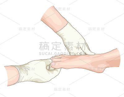 检查足部。