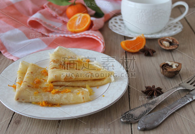 橙汁煎饼