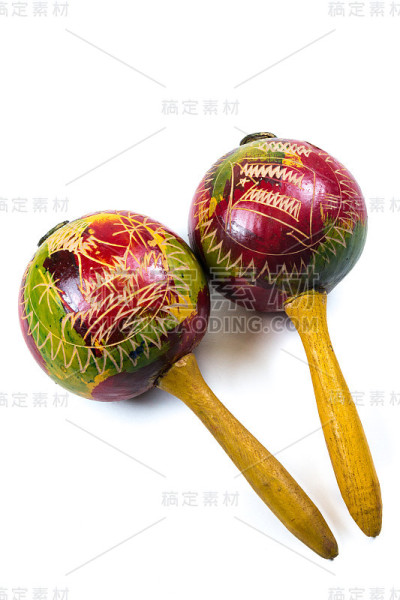白色的木沙球