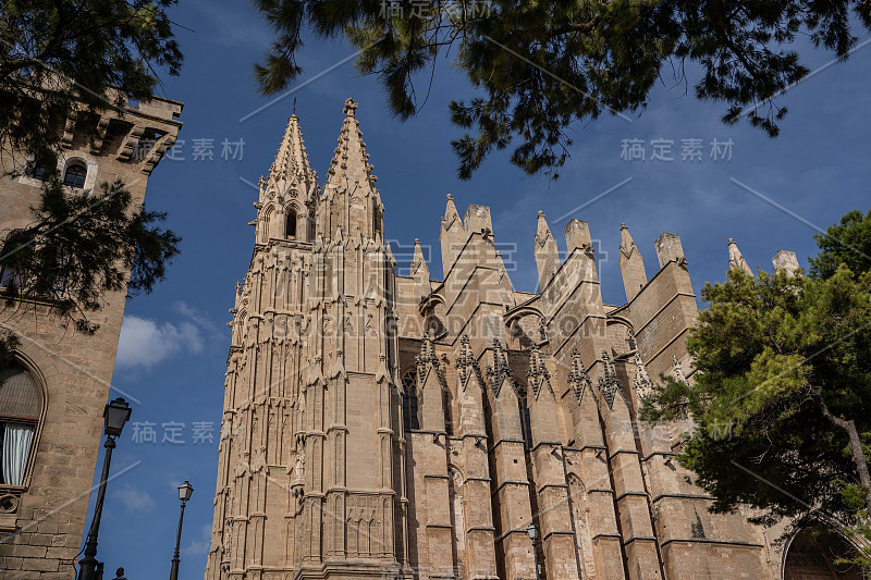 Kathedralen-La Seu，皇家皇宫，La Almudaina在Palma de Mall