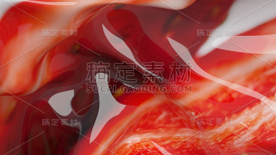 3D插图草莓奶油纹理