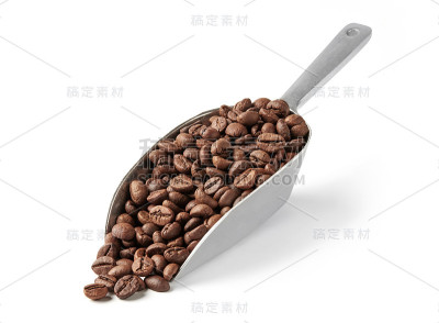 咖啡豆和勺子