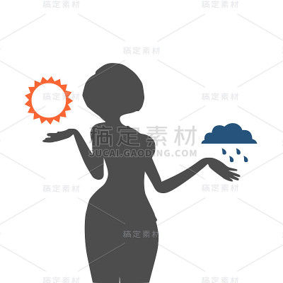 电视天气播报员在工作