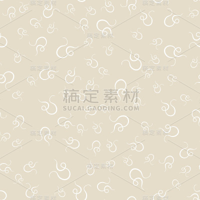 程式化的漩涡卷曲无缝模式