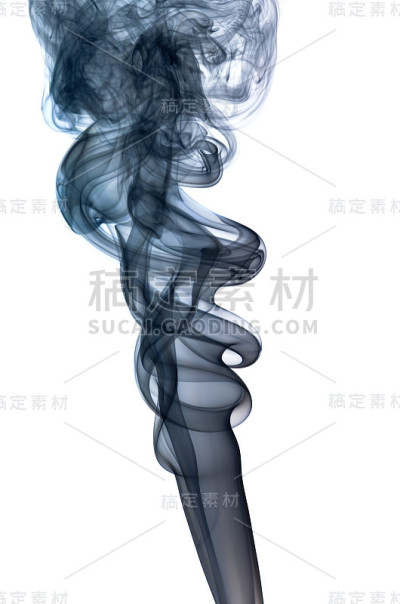 深蓝色的烟雾笼罩着白色