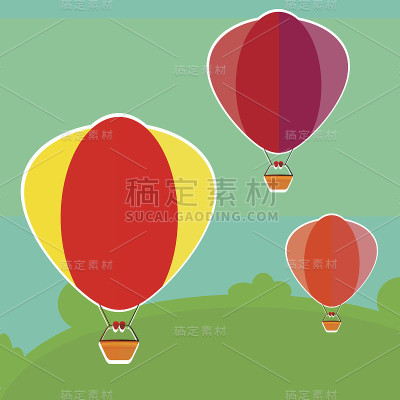 三个热气球