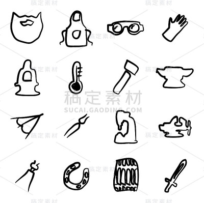铁匠图标徒手画的