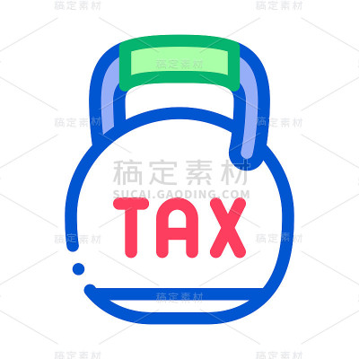 金属重量税图标矢量轮廓插图