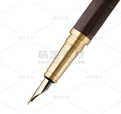 经典的钢笔孤立在白色与剪切路径