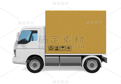 装纸箱的货车