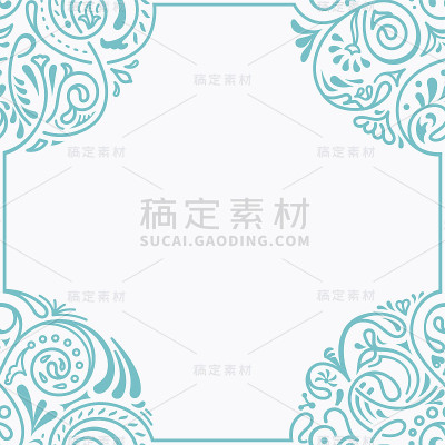 花卉矢量书法框架。为婚礼和贺卡设计