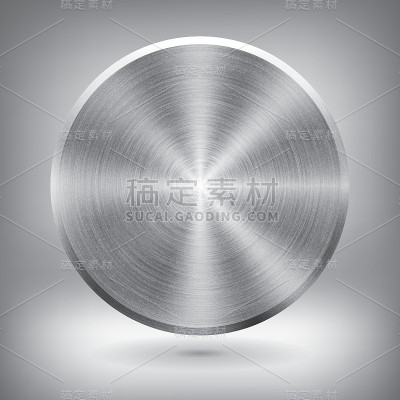 金属按钮，矢量金属纹理，圆形元素