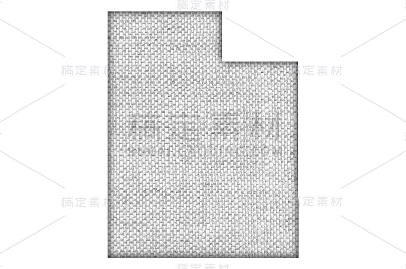 犹他州地图在旧亚麻布上