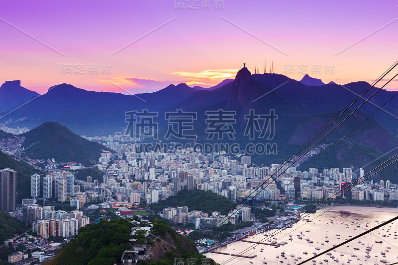 里约热内卢里约热内卢的Corcovado和Botafogo