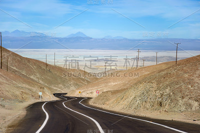 智利。泛美高速公路。路