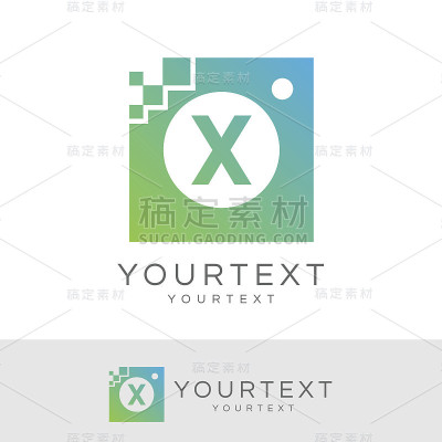 摄影首字母X图标设计
