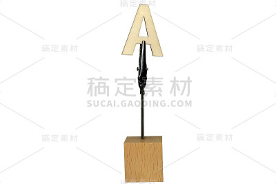 字母A和卡片架
