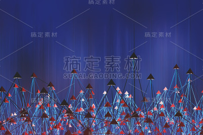 抽象几何图案蓝