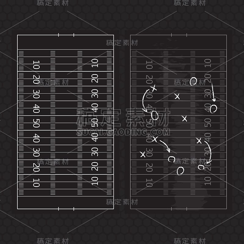 足球或足球比赛策略计划孤立在黑板上机智