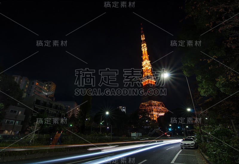 东京塔的夜景