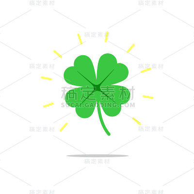 幸运的三叶草叶子矢量图标
