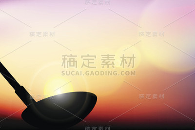 矢量高尔夫球手挥杆