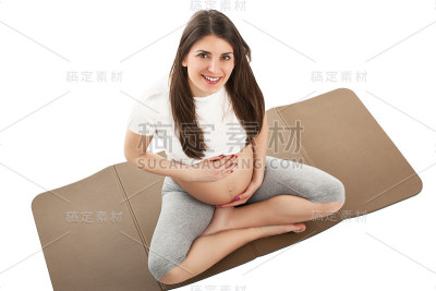 美丽孕妇放松