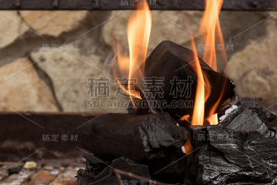 燃烧的煤块