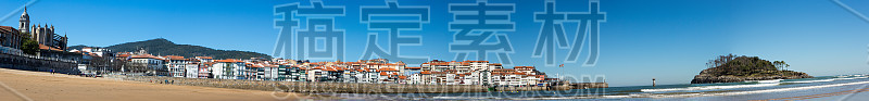 Lekeitio海滩全景